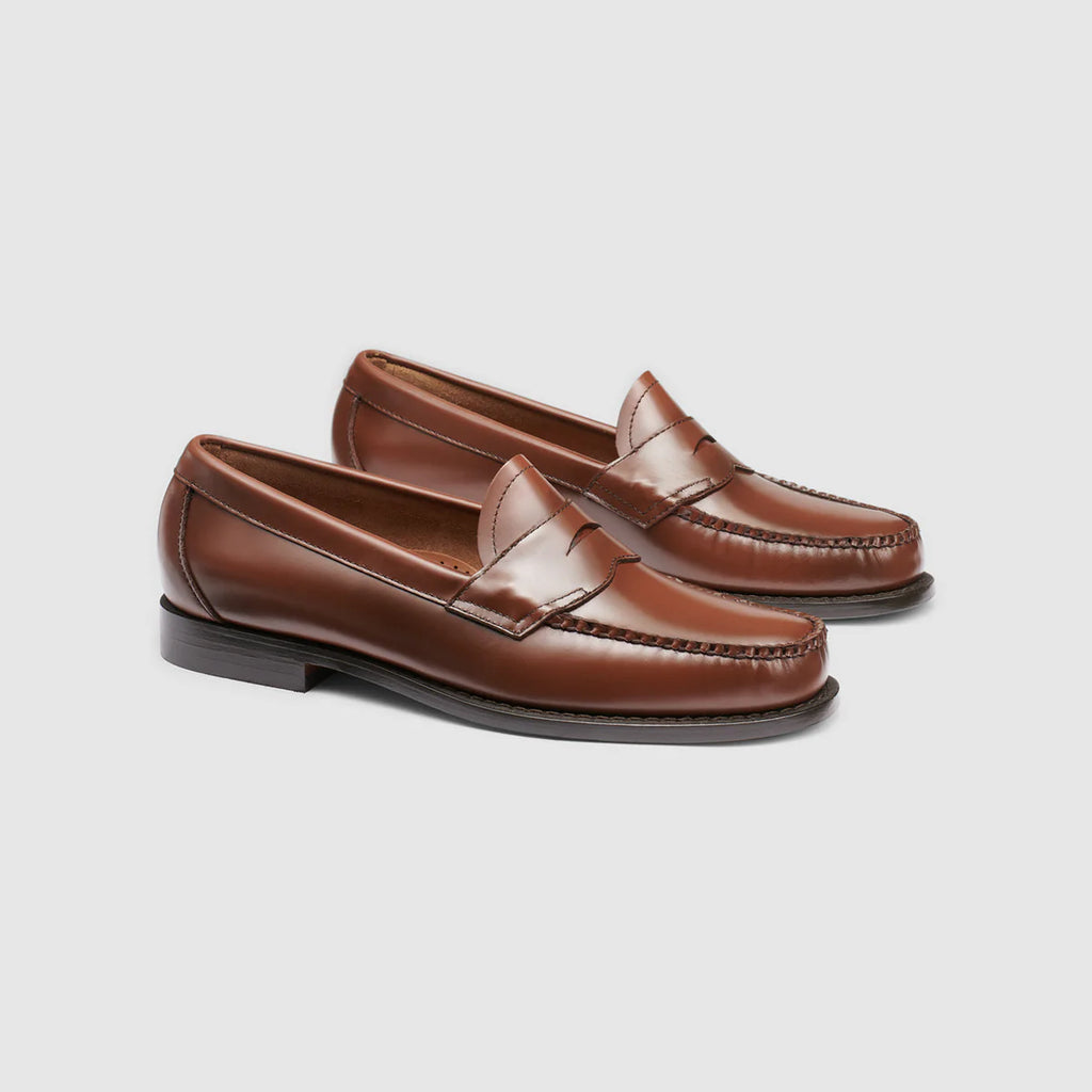 G.H. Bass WEEJUN HERITAGE Logan Moc Penny Loafer Mid Brown Leather