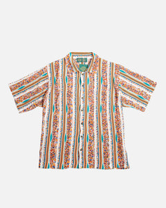 GIM CONTEXT Coogi Knit Open Collar Shirt Orange/White