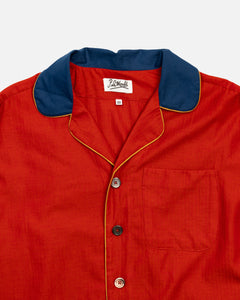P.Le Moult Cotton Herringbone Shirt Red