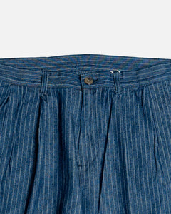 Universal Overall 2 Tuck Trousers Stripe Denim