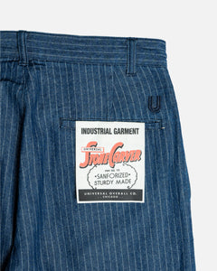 Universal Overall 2 Tuck Trousers Stripe Denim