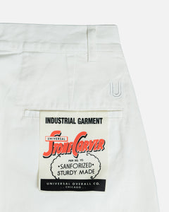 Universal Overall 2 Tuck Trousers White