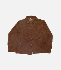 BODE Crochet Overshirt Brown