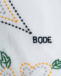 BODE Embroidered Buttercup Short Sleeve Shirt Ecru