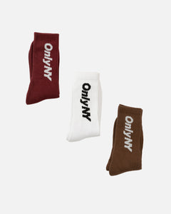 Only NY 3 pack core logo socks