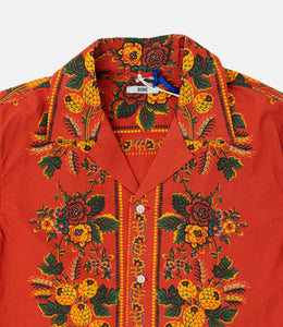 BODE Floribunda Short Sleeve Shirt Red
