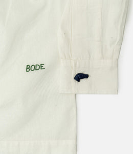 BODE Pony Button Long Sleeve Shirt White