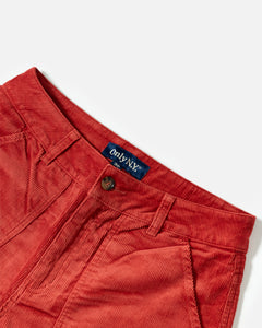 Only NY Corduroy Fatigue Shorts Red Clay