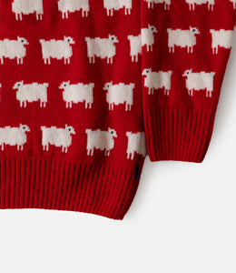 Rowing Blazers Warm & Wonderful Sheep Sweater Red