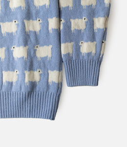 Rowing Blazers Warm & Wonderful Sheep Sweater Blue