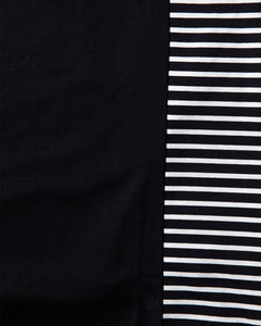 United Arrows & Sons Mix Stripe Short Sleeve Tee Black