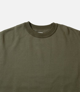 Army Twill Plain Sweater, olive