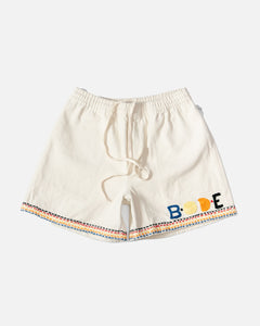 BODE Donkey Party Rugby Short Off White