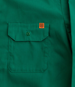 Universal Overall Plain Worker's Shirt Green