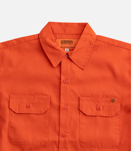 Universal Overall Plain Worker's Shirt Orange
