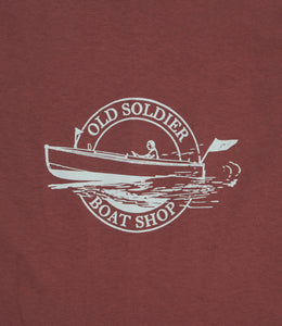 Old Soldier Boat Shop Tee, red